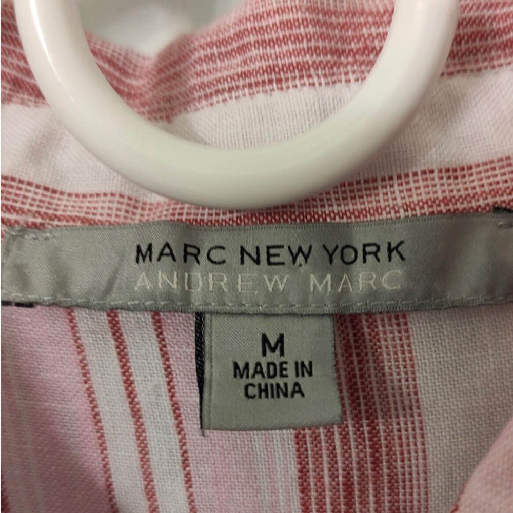 Marc New York Andrew Marc Linen Partial Button Do… - image 5